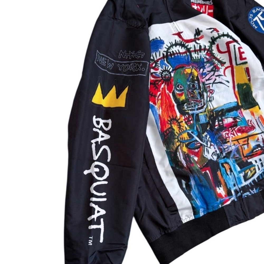 Members Only Jean-Michel Basquiat Racing Windbreaker Jacket - Picture 5 of 12